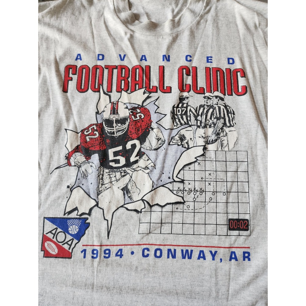 Vintage 1994 Advanced Football Clinic T Shirt XL AR Graphic Tee Large‎ Print